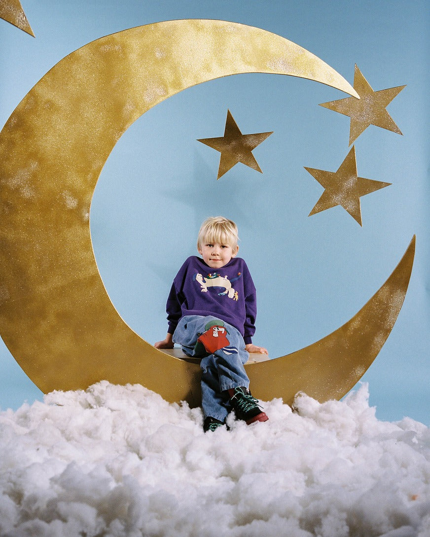 【The Campamento】Festive Dog Denim Trousers パンツ 3y,4y,5/6y  | Coucoubebe/ククベベ