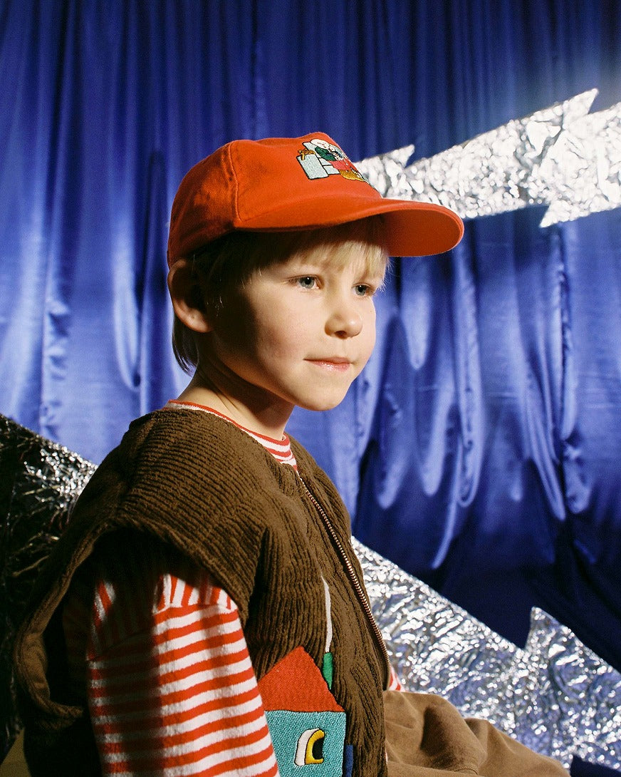 【The Campamento】Red Striped Kids Tshirt 長袖Tシャツ 2y,3y,4y  | Coucoubebe/ククベベ