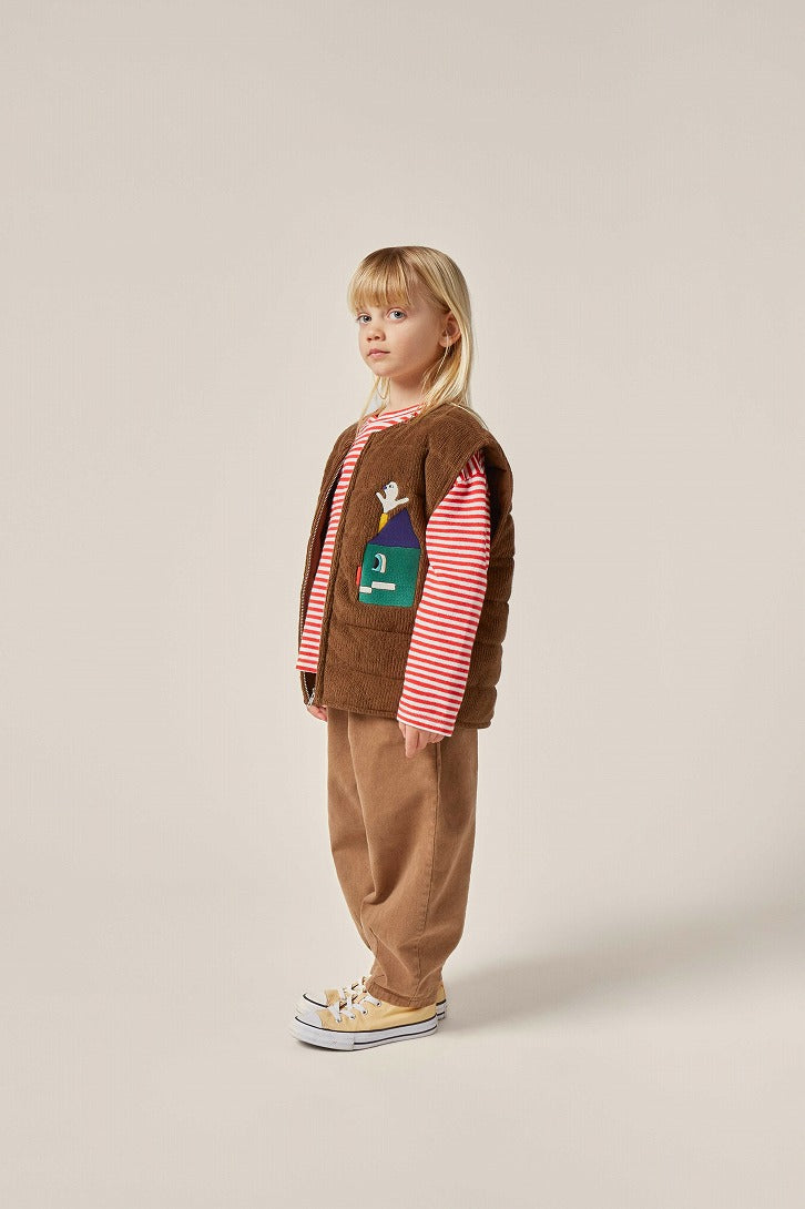 【The Campamento】Red Striped Kids Tshirt 長袖Tシャツ 2y,3y,4y  | Coucoubebe/ククベベ