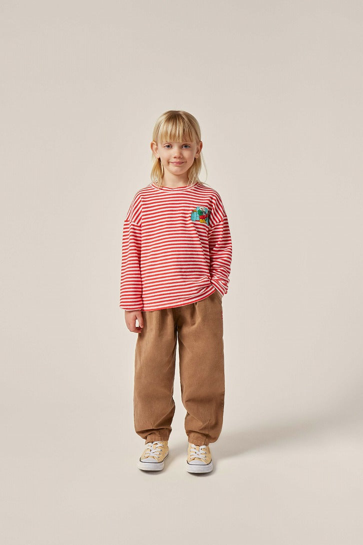 【The Campamento】Red Striped Kids Tshirt 長袖Tシャツ 2y,3y,4y  | Coucoubebe/ククベベ