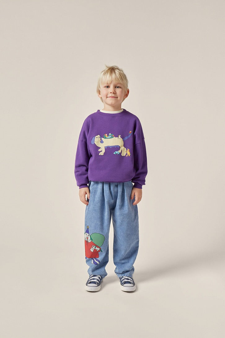 【The Campamento】Festive Dog Denim Trousers パンツ 3y,4y,5/6y  | Coucoubebe/ククベベ