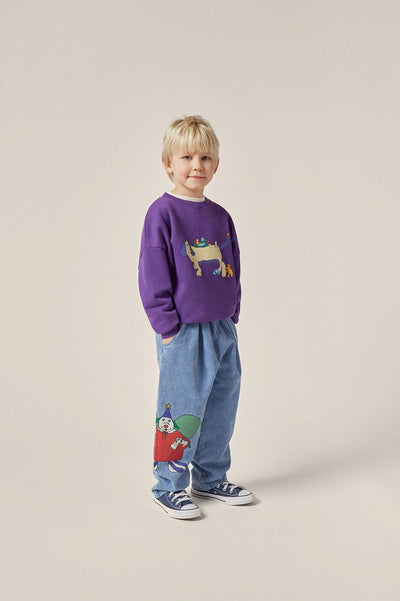 【The Campamento】Festive Dog Denim Trousers パンツ 3y,4y,5/6y（Sub Image-8） | Coucoubebe/ククベベ