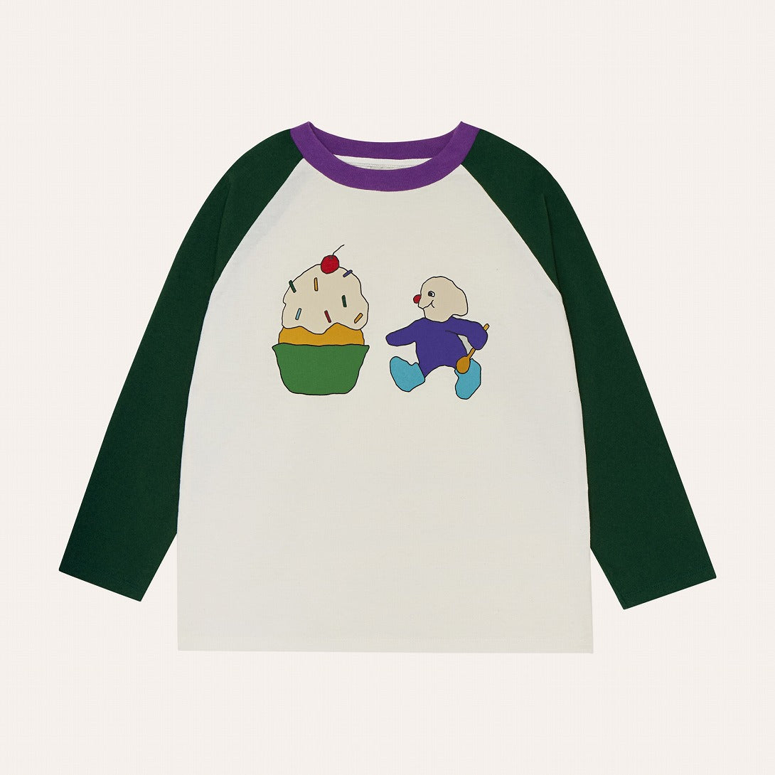 【The Campamento】Big Ice Cream Kids Tshirt 長袖Tシャツ 3y,4y  | Coucoubebe/ククベベ
