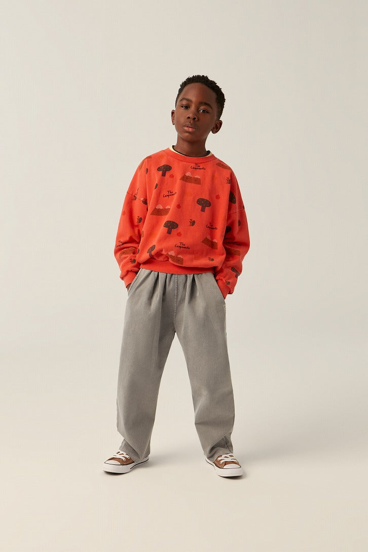 【The Campamento】MOUNTAINS RED SWEATSHIRT Red スウェット 2y,3y,4y  | Coucoubebe/ククベベ