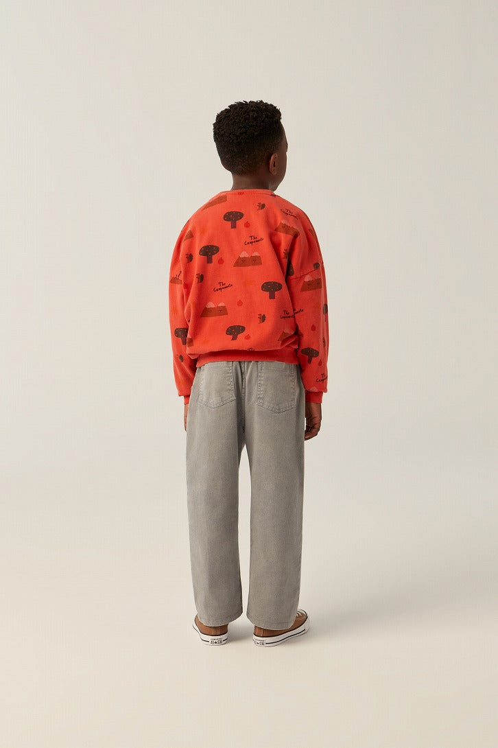 【The Campamento】MOUNTAINS RED SWEATSHIRT Red スウェット 2y,3y,4y  | Coucoubebe/ククベベ