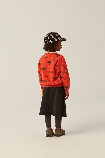【The Campamento】MOUNTAINS RED SWEATSHIRT Red スウェット 2y,3y,4y（Sub Image-8） | Coucoubebe/ククベベ