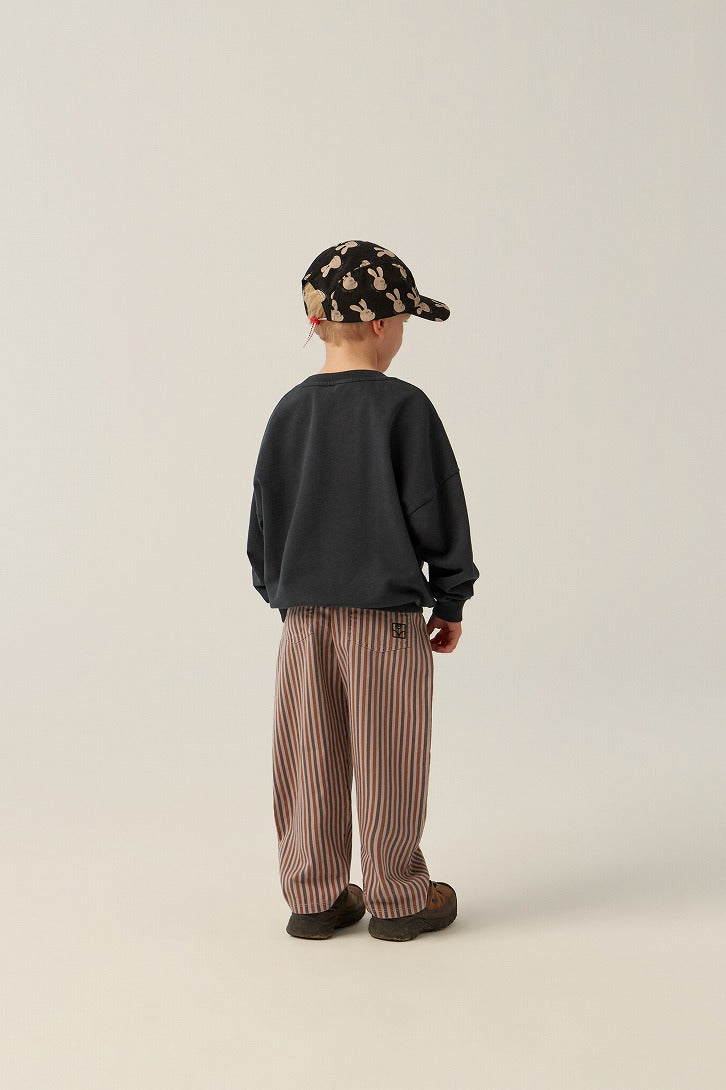【The Campamento】GREY STRIPES TROUSERS Purple パンツ 2y,3y,4y  | Coucoubebe/ククベベ