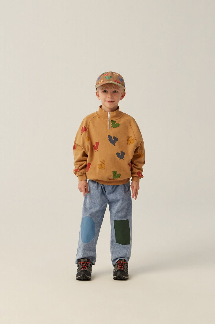 【The Campamento】MULTICOLOR SQUIRRELS CAP Camel 帽子 S,M  | Coucoubebe/ククベベ