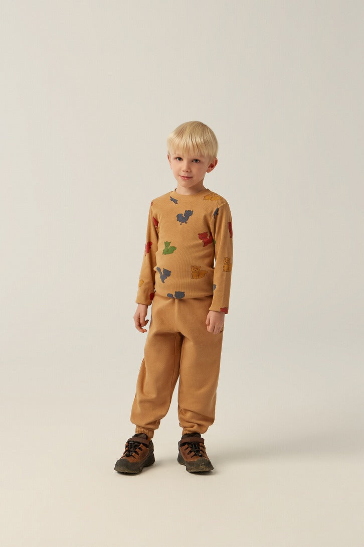 【The Campamento】MULTICOLOR SQUIRRELS TSHIRT Camel 長袖Tシャツ 2y,3y,4y  | Coucoubebe/ククベベ
