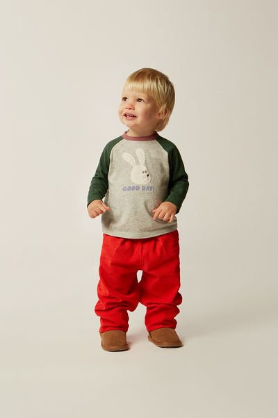 【The Campamento】RED CORDUROY BABY TROUSERS Red パンツ 12/18m,18/24m（Sub Image-4） | Coucoubebe/ククベベ