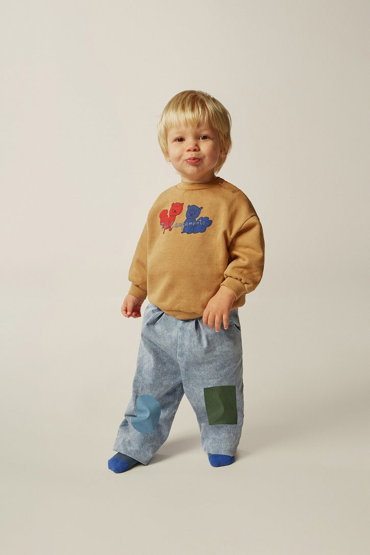 【The Campamento】SQUIRRELS BABY SWEATSHIRT Camel スウェット 12/18m,18/24m  | Coucoubebe/ククベベ
