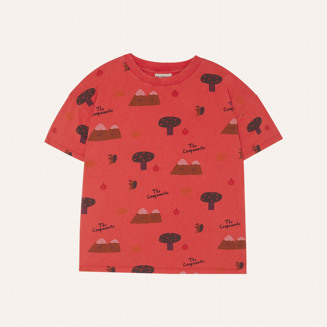【The Campamento】MOUNTAINS RED TSHIRT Red 半袖Tシャツ 2y,3y,4y  | Coucoubebe/ククベベ