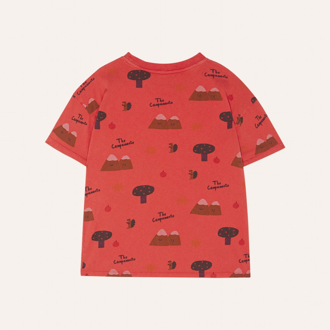 【The Campamento】MOUNTAINS RED TSHIRT Red 半袖Tシャツ 2y,3y,4y  | Coucoubebe/ククベベ