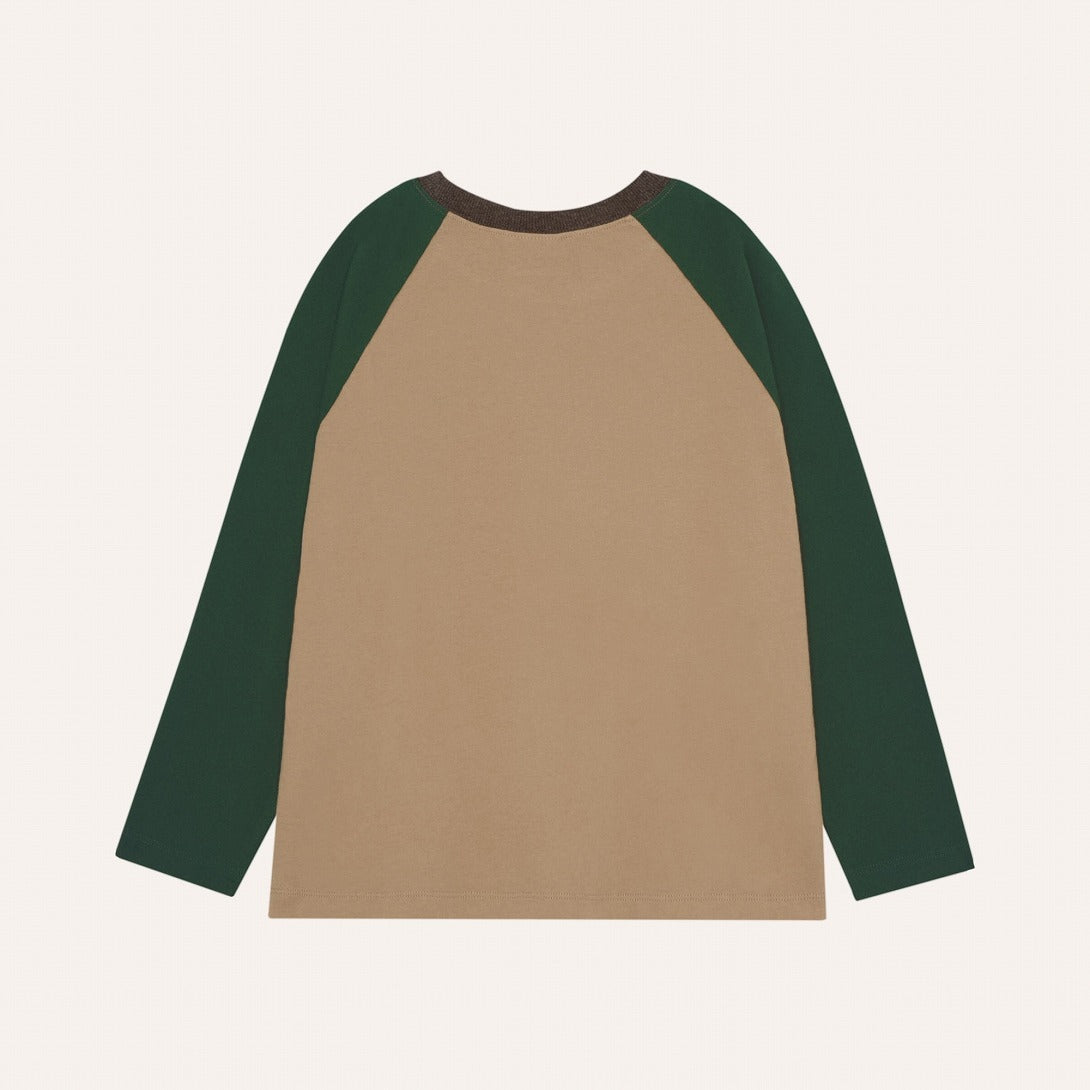 【The Campamento】COLOR BLOCK BROWN TSHIRT Brown 長袖Tシャツ 2y,3y,4y  | Coucoubebe/ククベベ