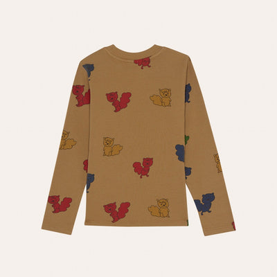 【The Campamento】MULTICOLOR SQUIRRELS TSHIRT Camel 長袖Tシャツ 2y,3y,4y（Sub Image-2） | Coucoubebe/ククベベ