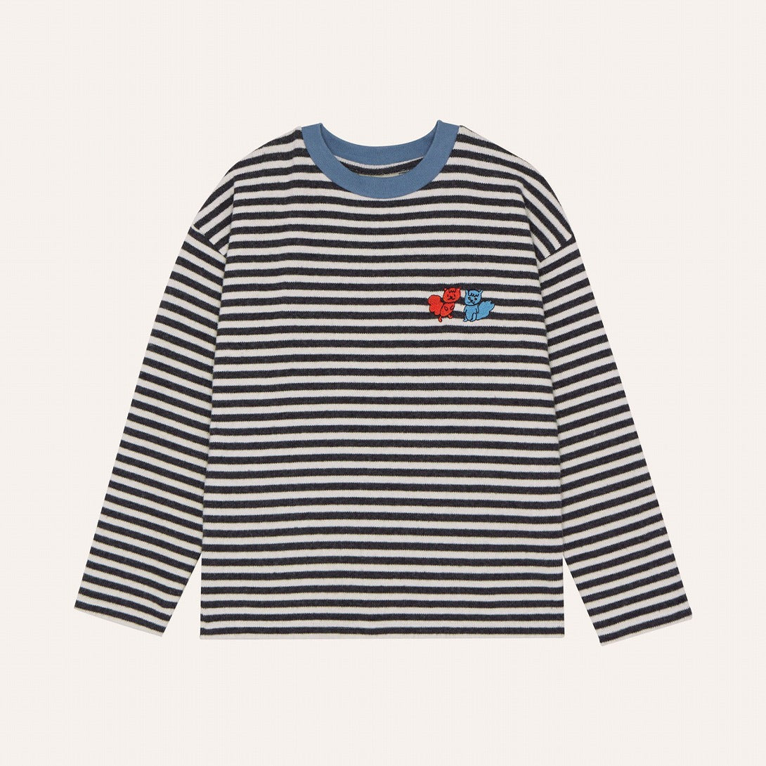 【The Campamento】BICOLOR STRIPES TSHIRT Navy 長袖Tシャツ 2y,3y,4y  | Coucoubebe/ククベベ