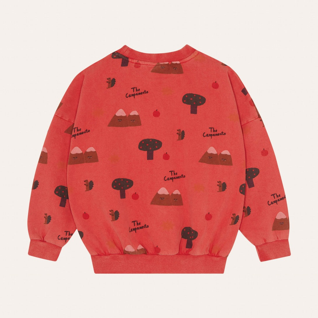 【The Campamento】MOUNTAINS RED SWEATSHIRT Red スウェット 2y,3y,4y  | Coucoubebe/ククベベ