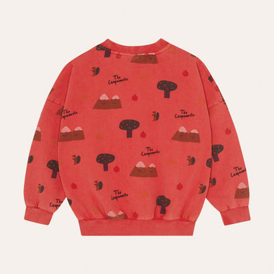 【The Campamento】MOUNTAINS RED SWEATSHIRT Red スウェット 2y,3y,4y（Sub Image-2） | Coucoubebe/ククベベ