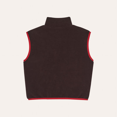 【The Campamento】COLOR BLOCK ZIPPED VEST Brown ベスト 2y,3y,4y（Sub Image-2） | Coucoubebe/ククベベ