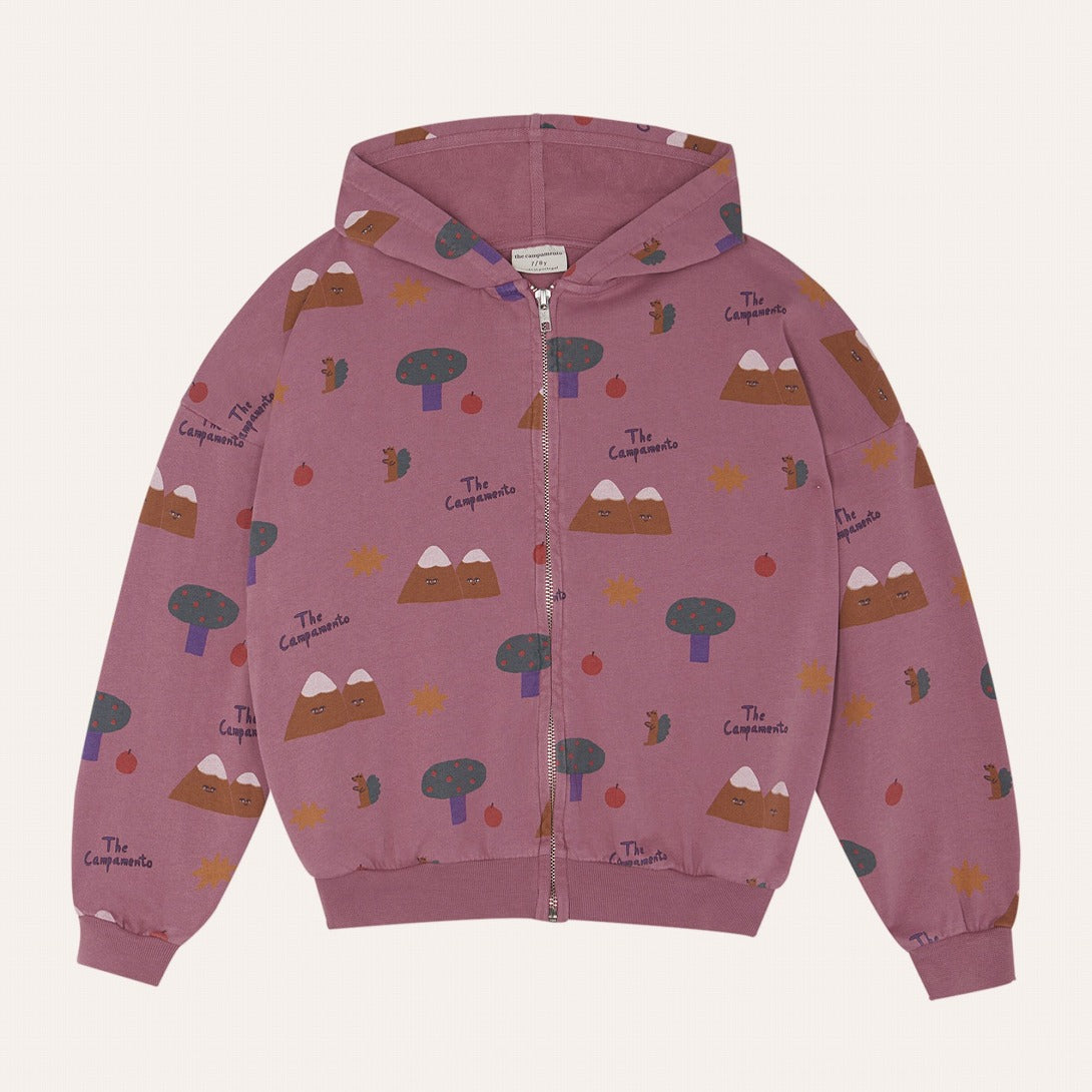 【The Campamento】MOUNTAINS ZIPPED SWEATSHIRT Purple スウェット 2y,3y,4y  | Coucoubebe/ククベベ