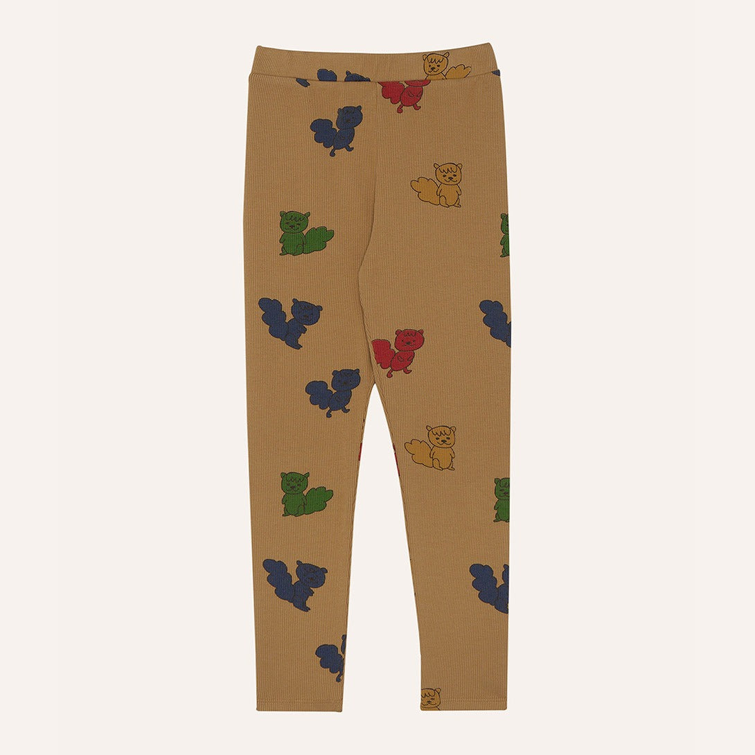 【The Campamento】MULTICOLOR SQUIRRELS LEGGINGS Camel レギンス 2y,3y,4y  | Coucoubebe/ククベベ