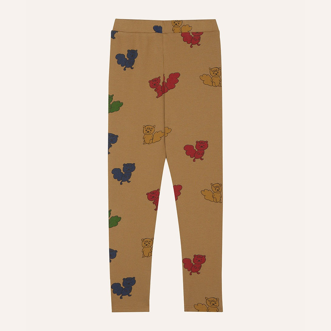 【The Campamento】MULTICOLOR SQUIRRELS LEGGINGS Camel レギンス 2y,3y,4y  | Coucoubebe/ククベベ