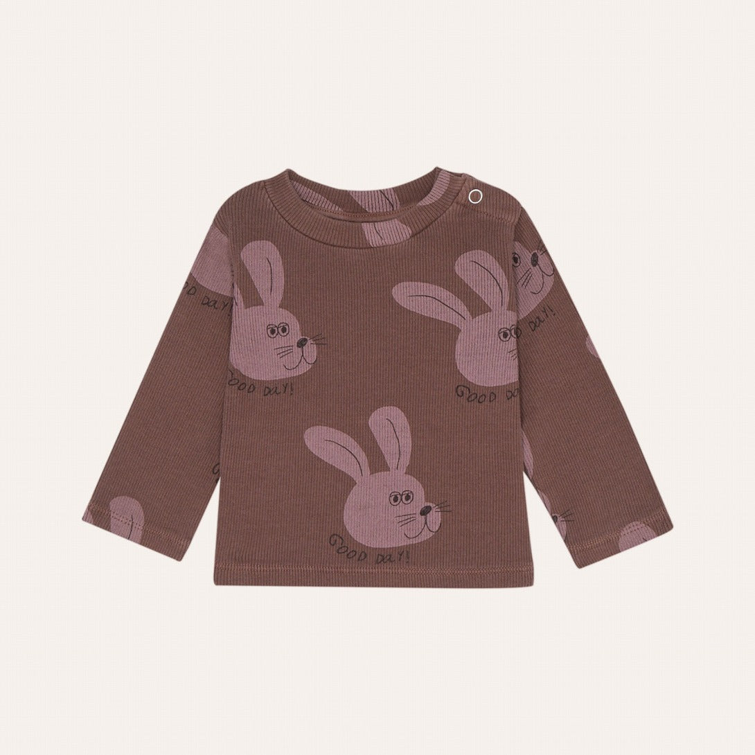 【The Campamento】RABBIT BROWN BABY TSHIRT Brown 長袖Tシャツ 12/18m,18/24m  | Coucoubebe/ククベベ
