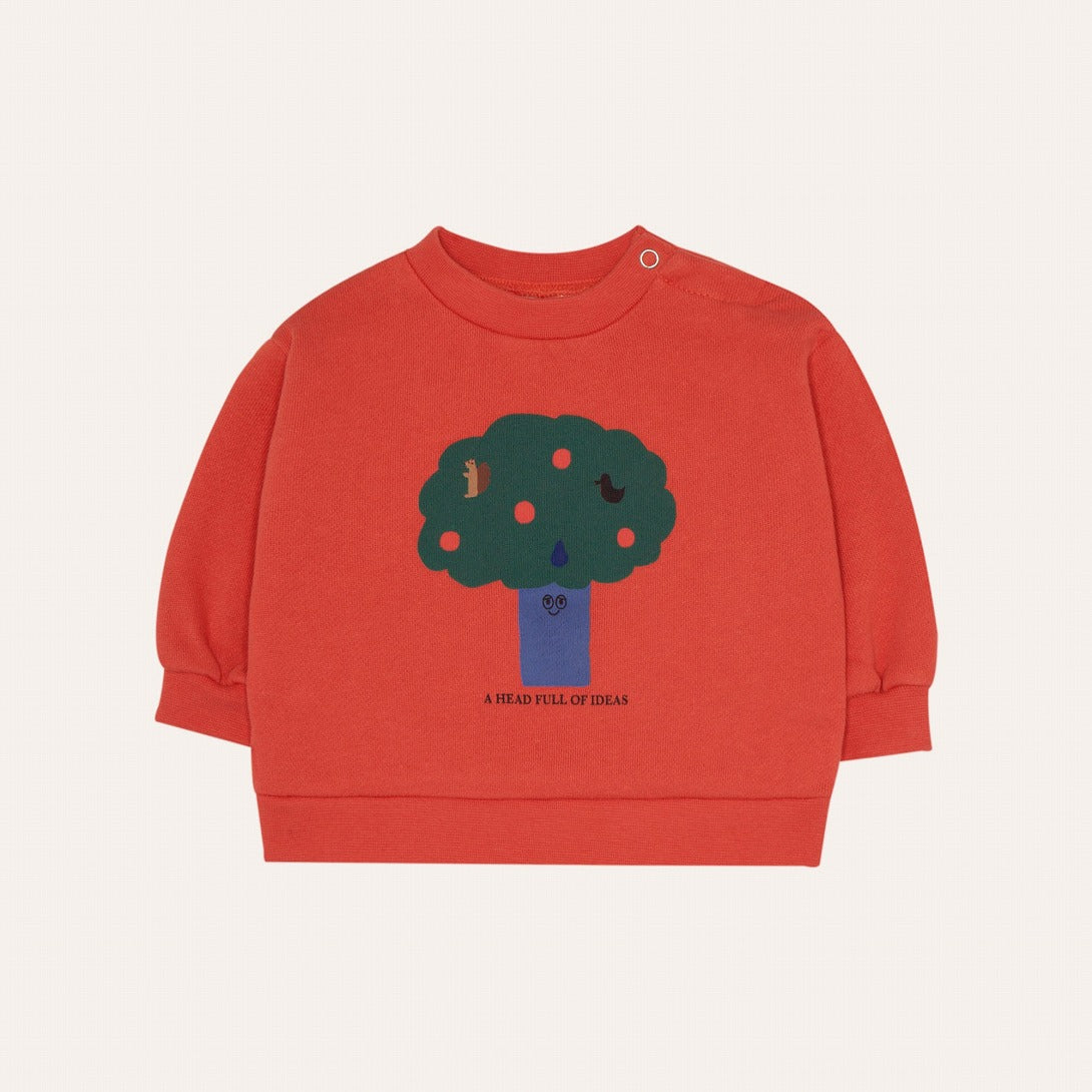 【The Campamento】BIG TREE BABY SWEATSHIRT Red スウェット 12/18m,18/24m  | Coucoubebe/ククベベ