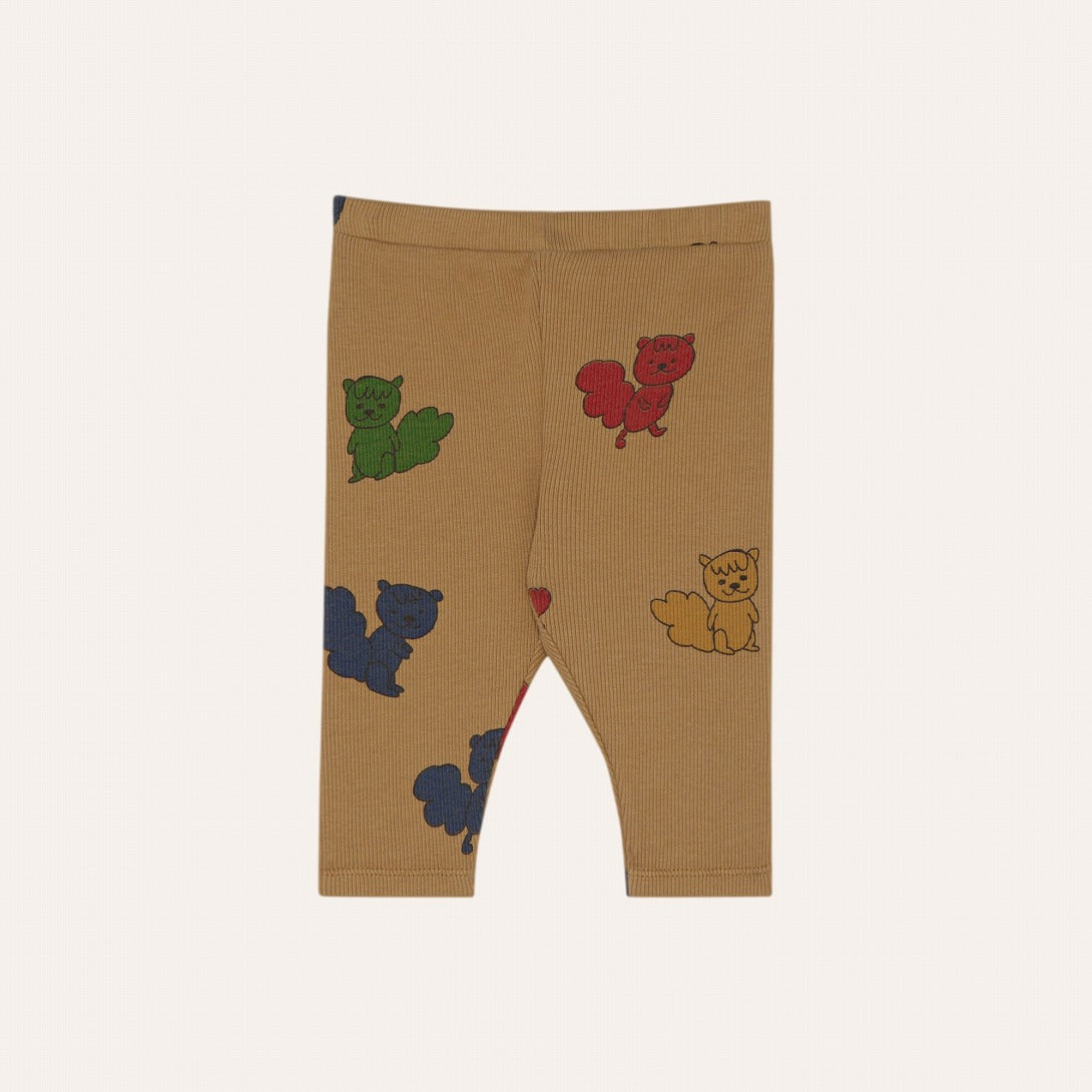 【The Campamento】MULTICOLOR SQUIRRELS BABY LEGGINGS Camel レギンス 12/18m,18/24m  | Coucoubebe/ククベベ