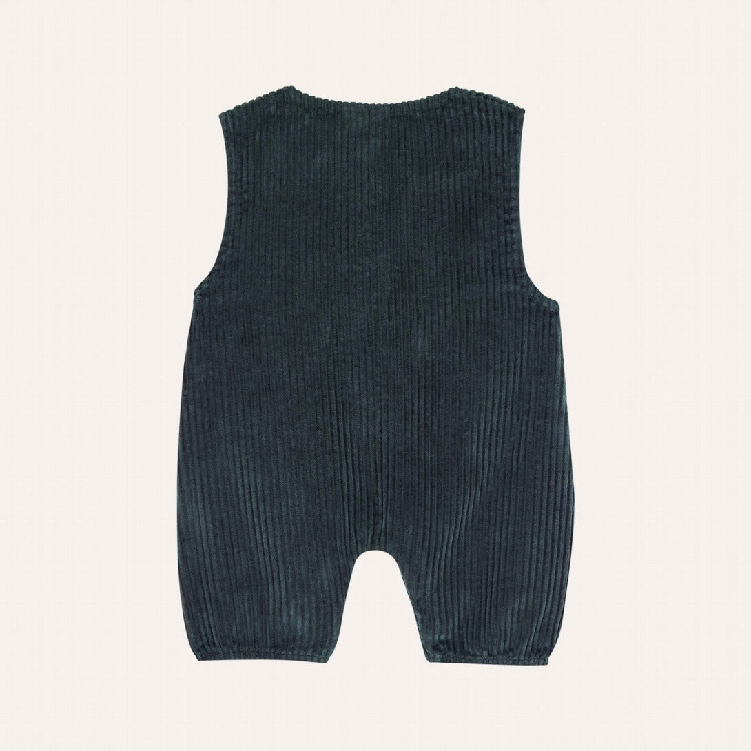 【The Campamento】GREY CORDUROY BABY ROMPER Grey ロンパース 9/12m,12/18m,18/24m  | Coucoubebe/ククベベ