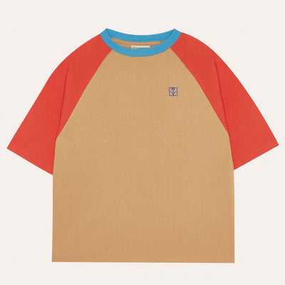 The Campamento】Color Block Red Tshirt CAMEL 半袖Tシャツ 2y,3y,4y 