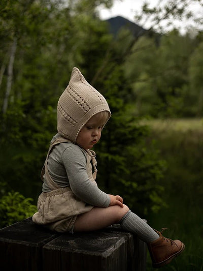 【THE SIMPLE FOLK】The Gnome Hat oatmeal ニット帽 0-6m,6-12m,12-24m,2-4y（Sub Image-2） | Coucoubebe/ククベベ