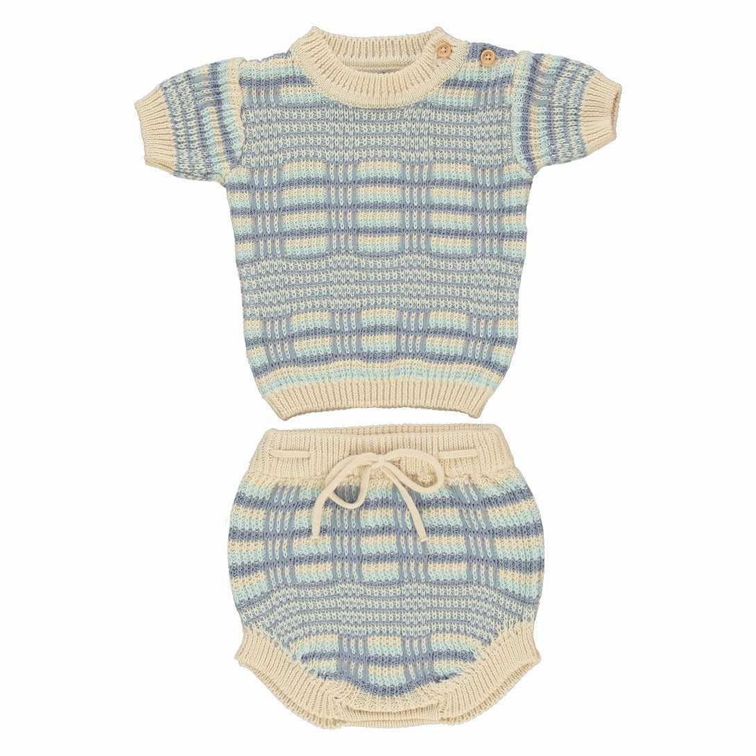 【Bebe Organic】Thomas Baby Set Lagoon Knit ベビーセット 18m,24m,36m  | Coucoubebe/ククベベ