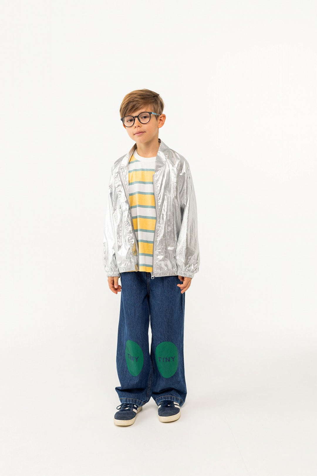tinycottons】【40%OFF】METALLIC BOMBER silver metallic