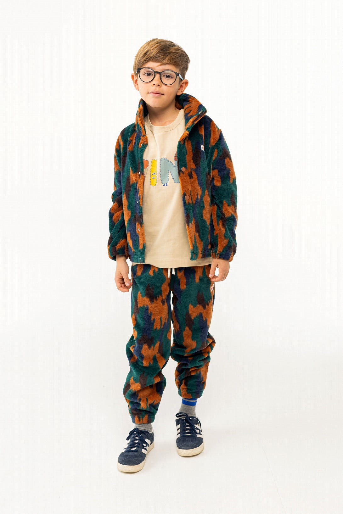 【tinycottons】CAMO POLAR JACKET brown ジャケット 2y,4y,6y  | Coucoubebe/ククベベ