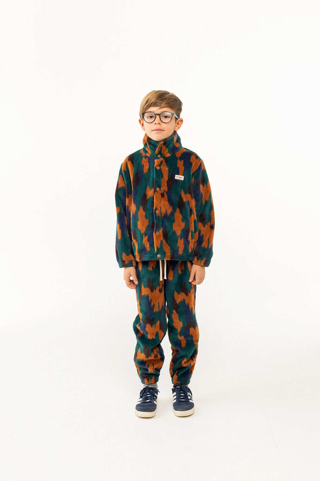 【tinycottons】CAMO POLAR JACKET brown ジャケット 2y,4y,6y  | Coucoubebe/ククベベ