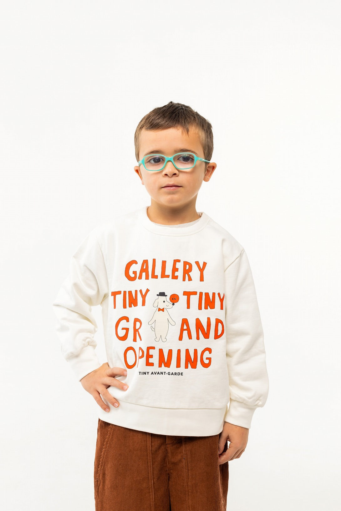 【tinycottons】GRAND OPENING SWEATSHIRT off-white スウェット 2y,3y,4y  | Coucoubebe/ククベベ