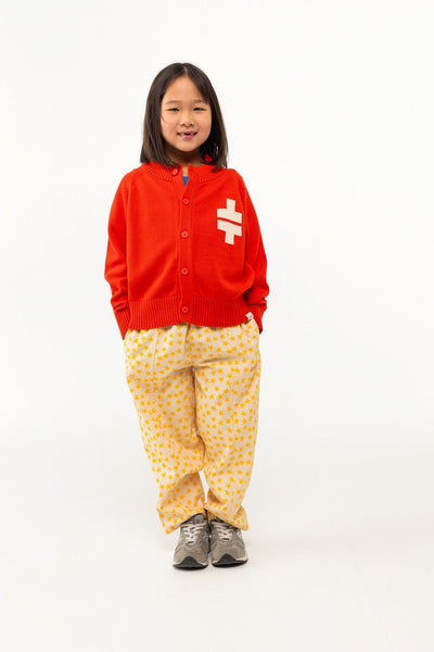 【tinycottons】RAGLAN MOCKNECK CARDIGAN red カーディガン 2y,4y,6y（Sub Image-3） | Coucoubebe/ククベベ