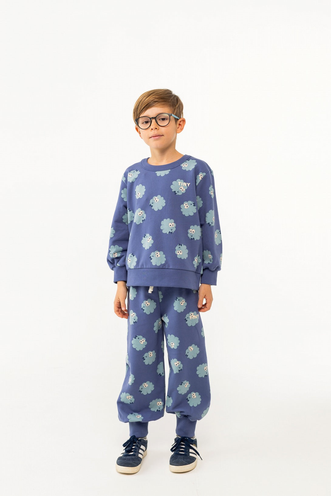 【tinycottons】GUEST SWEATSHIRT light navy スウェット 2y,3y,4y  | Coucoubebe/ククベベ