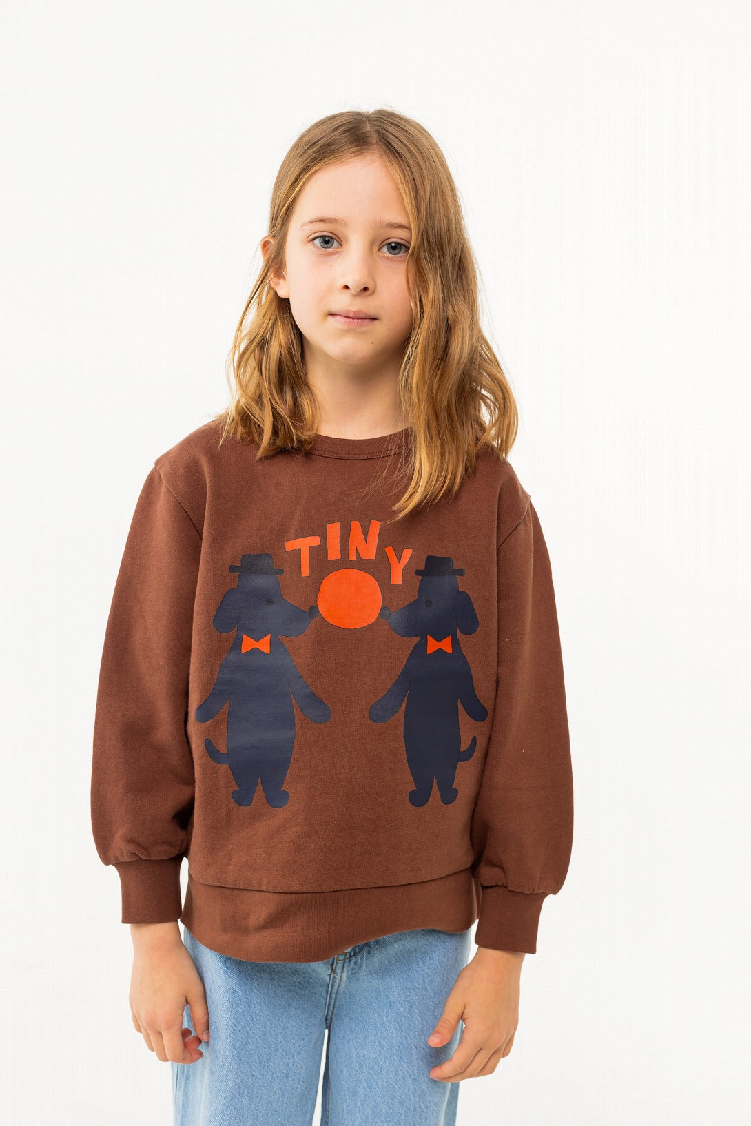 【tinycottons】TINY DOGS SWEATSHIRT chocolate スウェット 2y,3y,4y  | Coucoubebe/ククベベ