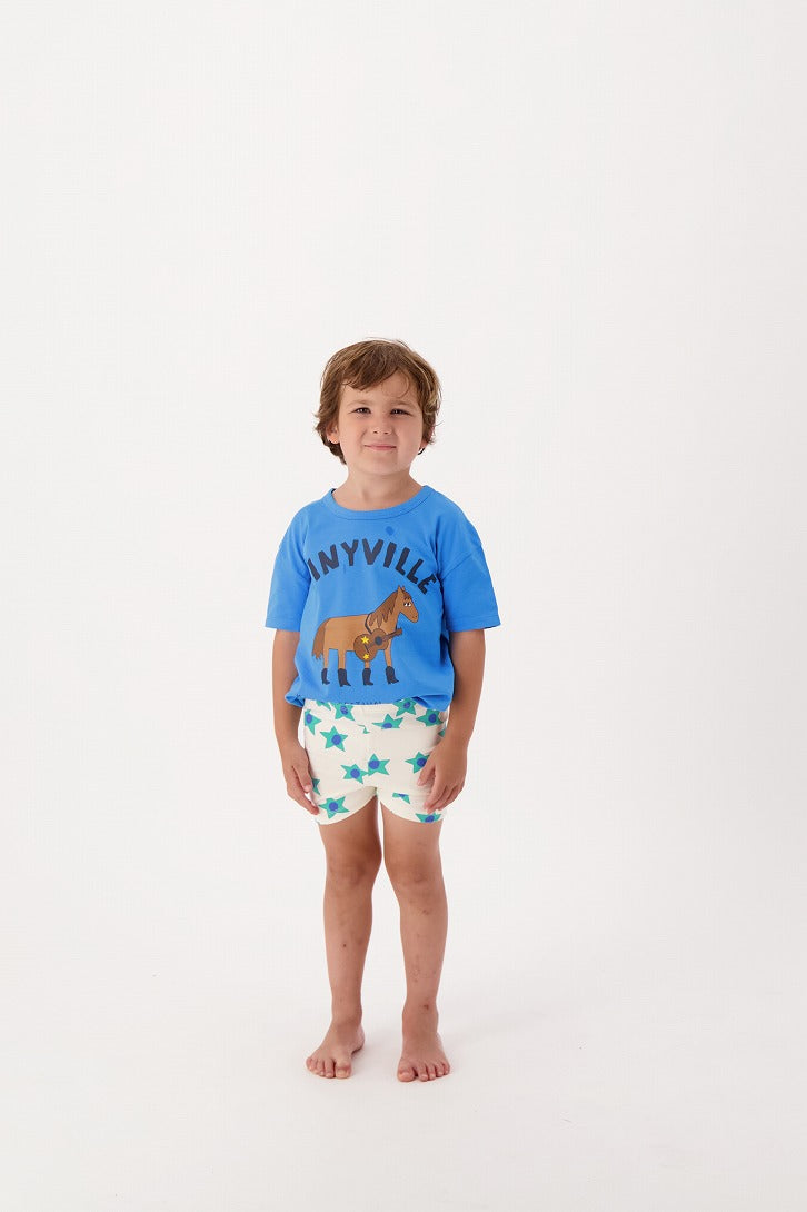 【tinycottons】【30%OFF】FESTIVAL TEE blue Tシャツ 2y,3y,4y,6y  | Coucoubebe/ククベベ