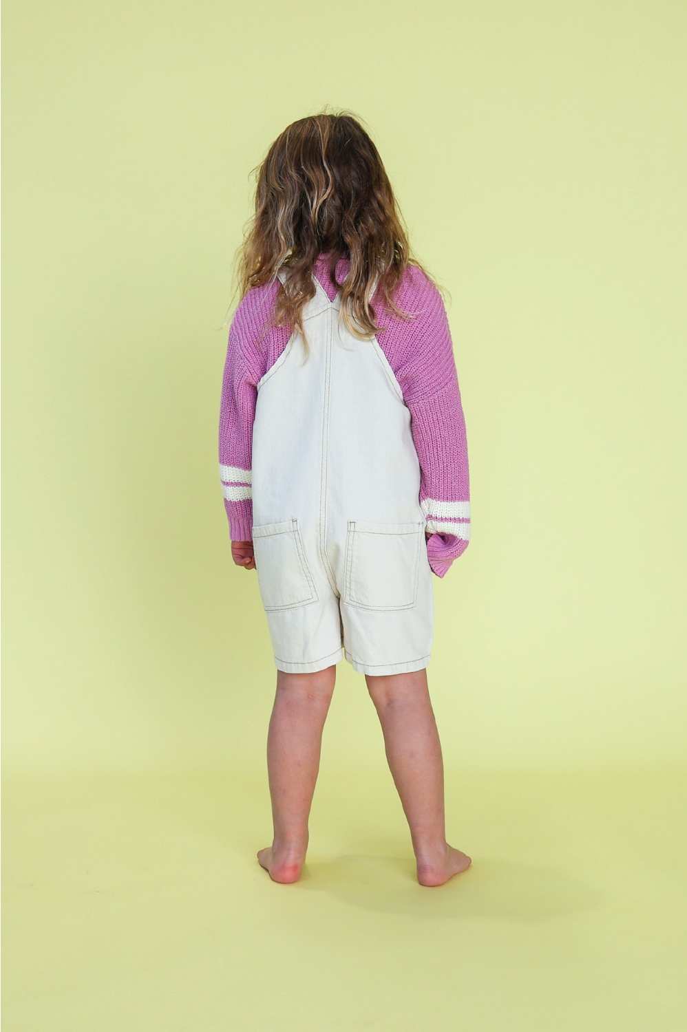 【GROWN】Organic Everyday Twill Short Overalls Milk オーバーオール 6-12m,12-18m,18-24m,2-3y,3-4y  | Coucoubebe/ククベベ