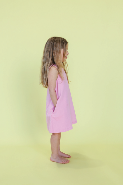 【GROWN】Organic Shift Denim Dress Candy ワンピース 12-18m,18-24m,2-3y（Sub Image-4） | Coucoubebe/ククベベ