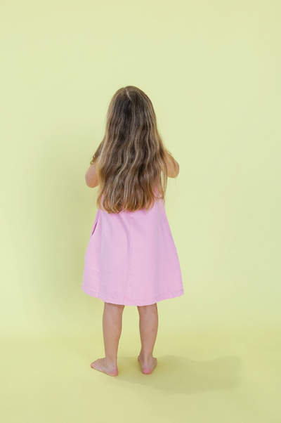 【GROWN】Organic Shift Denim Dress Candy ワンピース 12-18m,18-24m,2-3y（Sub Image-5） | Coucoubebe/ククベベ