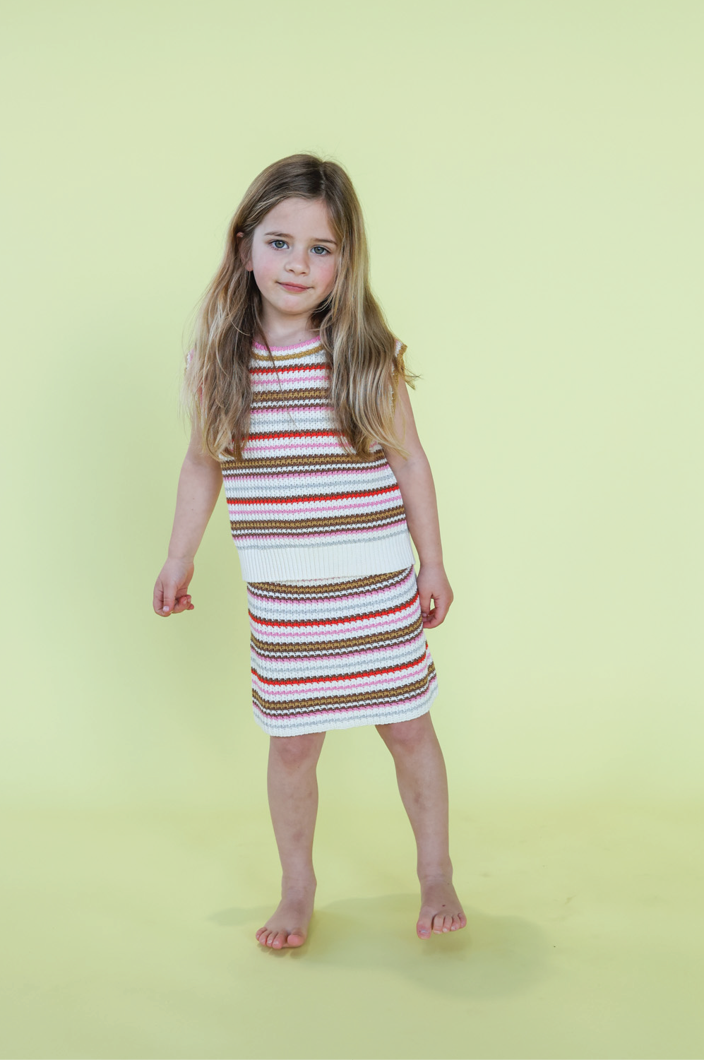 【GROWN】Organic Sunshine Stripe Knit Top ニット 6-12m,12-18m,18-24m,2-3y,3-4y  | Coucoubebe/ククベベ