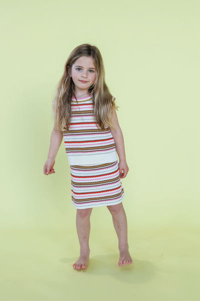 【GROWN】Organic Sunshine Stripe Knit Top ニット 6-12m,12-18m,18-24m,2-3y,3-4y（Sub Image-3） | Coucoubebe/ククベベ