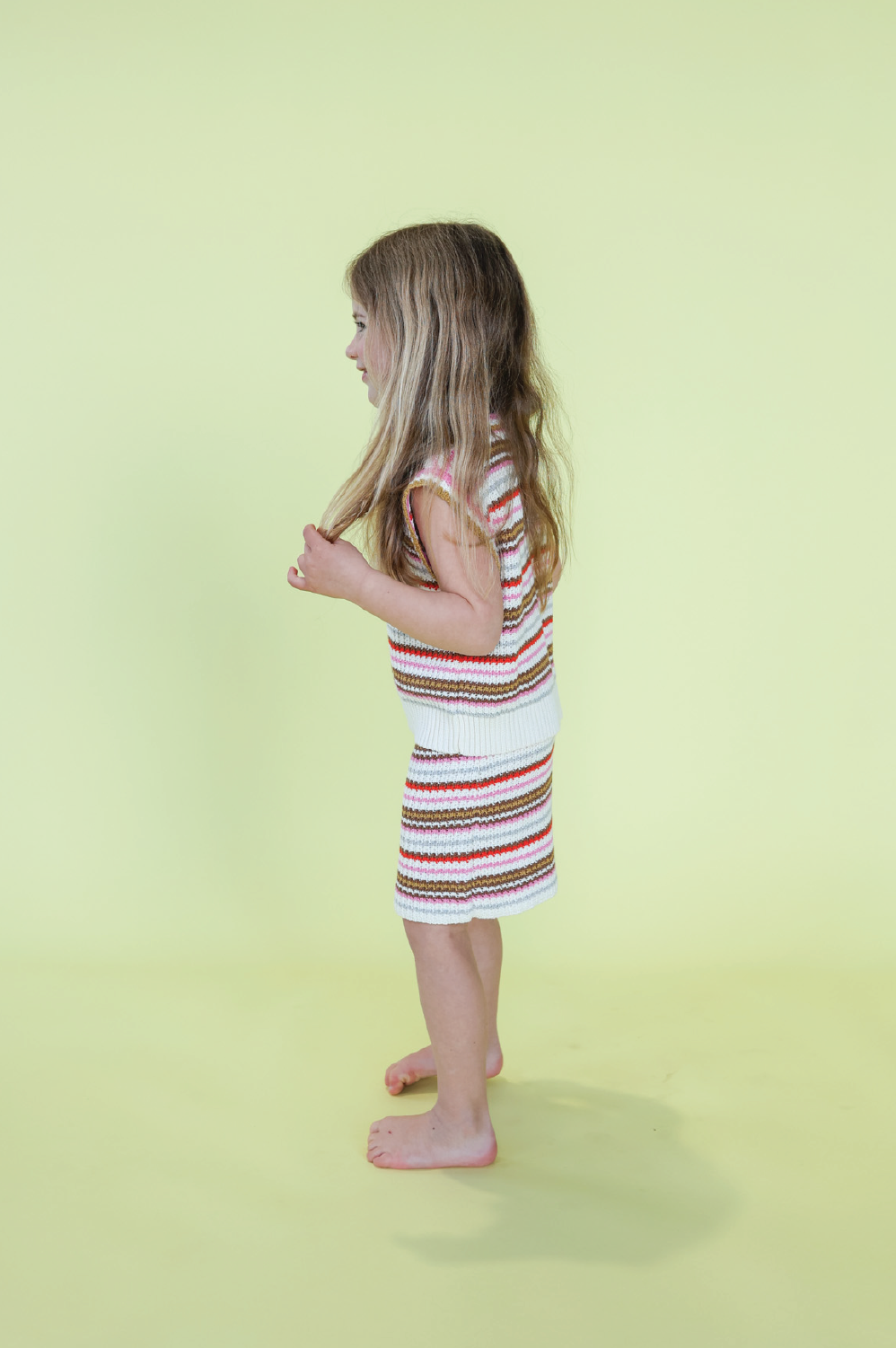 【GROWN】Organic Sunshine Stripe Knit Top ニット 6-12m,12-18m,18-24m,2-3y,3-4y  | Coucoubebe/ククベベ