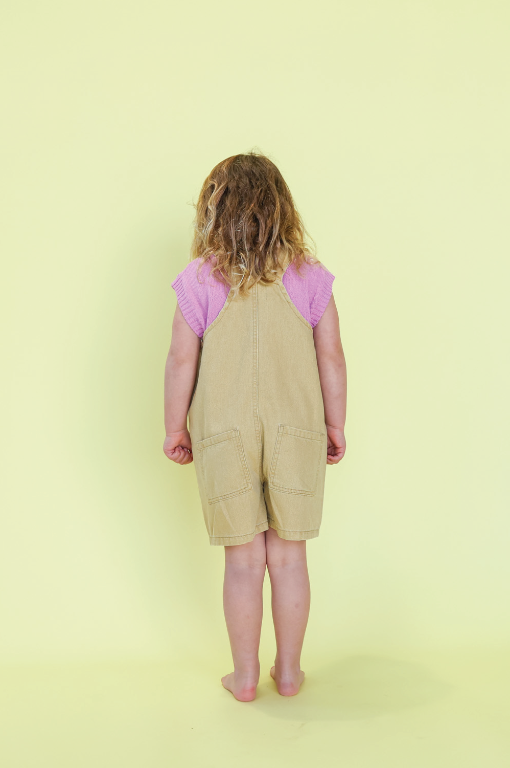 【GROWN】Organic Everyday Twill Short Overalls Mustard オーバーオール 6-12m,12-18m,18-24m,2-3y,3-4y  | Coucoubebe/ククベベ