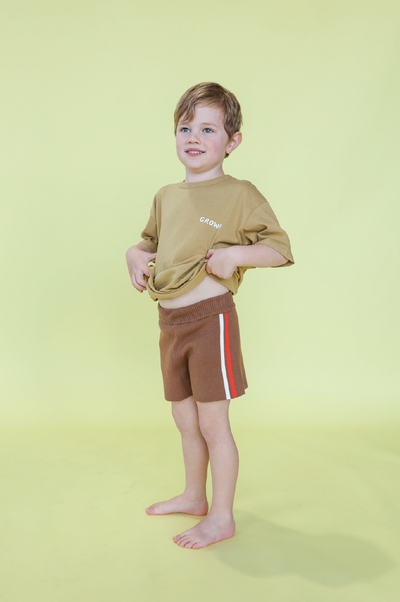【GROWN】Organic Sunshine Tee Mustard Tシャツ 12-18m,18-24m,2-3y,3-4y（Sub Image-4） | Coucoubebe/ククベベ
