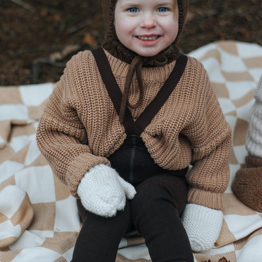 【SILLY Silas】Wooly Warmy Footless Collection Espresso Brown レギンス 6-12m,1-2y,2-3y  | Coucoubebe/ククベベ